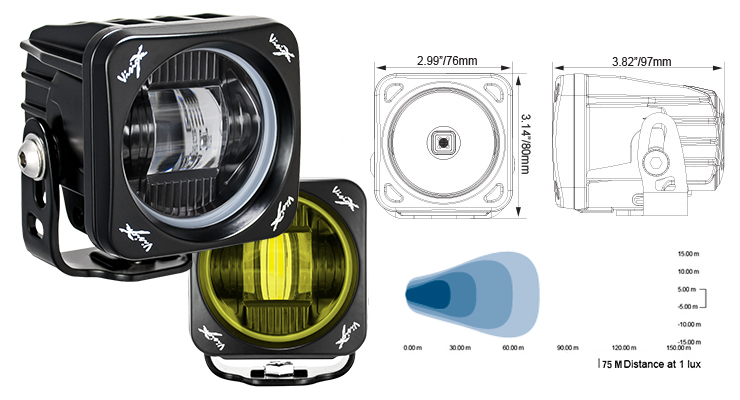 Vision X Cannon Gen 2 Fog Square Series